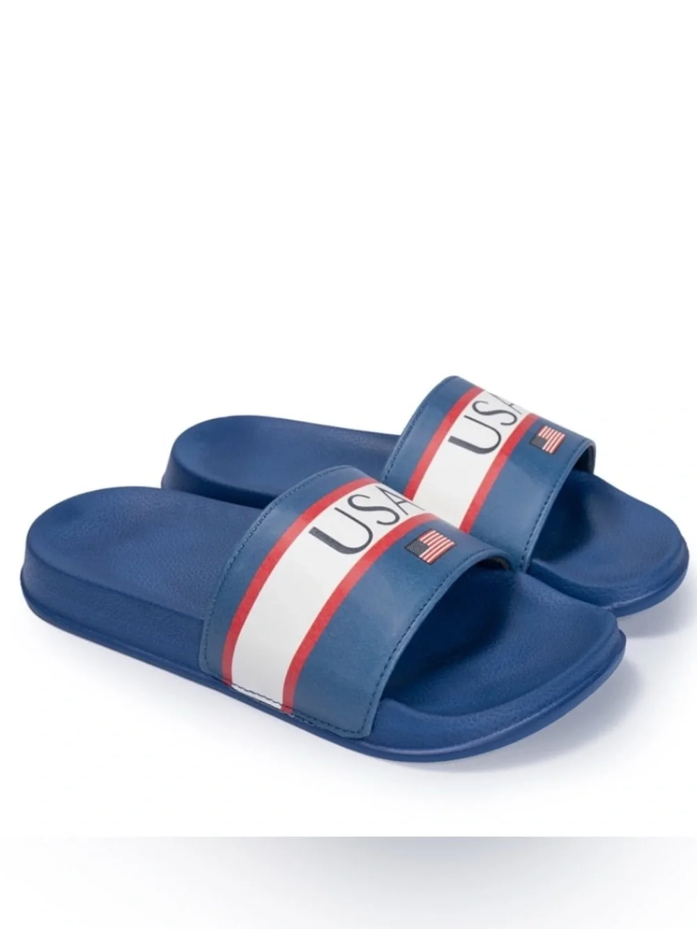 USA Soccer Fan Slide Sandals Kids Size 9-10